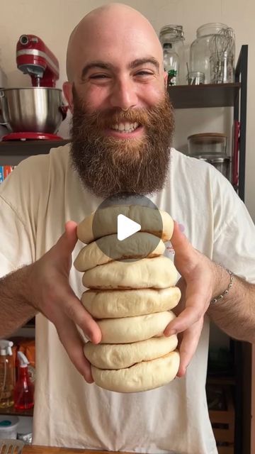 Ben Siman Tov on Instagram: "I hope you already know that pita is the best breads on earth, perfect for sandwiches but also for literally anything! Pita is one of the biggest loves of my life, still cannot hold the excitement every time it puffs up on the pan. Make pita this summer gingis!

Full recipe is on my website 👉🏼BenGingi.com

YASSS!

#pita #pitabread #pitarecipe #flatbread #hummus"