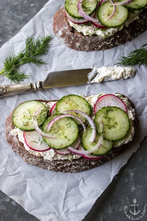 Vegetable Toast, Snack Savory, Feta Spread, Savory Lunch, Beach House Kitchen, English Afternoon Tea, Vegetarian Sandwich, Garden Vegetable, Finger Sandwiches