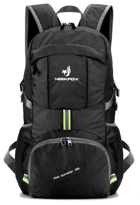 NEEKFOX Lightweight Packable Travel Hiking Backpack Daypack35L Foldable Camping BackpackUltralight Outdoor Sport Backpack Black *** Read more reviews of the product by visiting the link on the image. (This is an affiliate link) Sport Backpack, Packable Backpack, Mens Backpack Travel, Carry On Size, Backpack Reviews, Outdoor Backpacks, Lightweight Backpack, Travel Hiking, Camping Backpack