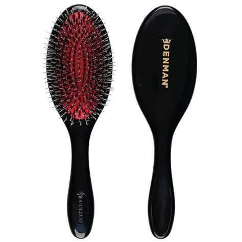 Amazon.com : Denman Cushion Hair Brush (Medium) with Soft Nylon Quill Boar Bristles - Porcupine Style for Grooming, Detangling, Straightening, Blowdrying and Refreshing Hair – Black, D81M : Hair Brushes : Beauty & Personal Care Slick Back Looks, Denman Brush, Boar Bristle Hair Brush, Boar Bristle Brush, Shine Hair, Divine Beauty, Hair Brushes, Slick Back, Hair Shine