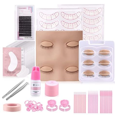 https://amzn.to/3N89JTQ Preppy Cosmetic Bag, Types Of Eyelash Extensions, Lash Extension Supplies, Lash Extension Kit, Makeup Face Charts, Eyelash Extension Kits, Eyelash Extension Glue, Mascara Brush, Eyelash Tweezer