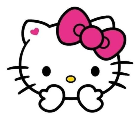 Hello Kitty Head, Stickers Hello Kitty, Minnie Mouse Drawing, Hello Kitty Face, Hello Kitty Printables, Baby Applique, Hello Kitty Bow, Hello Kitty Birthday Party, Hello Kitty Cute