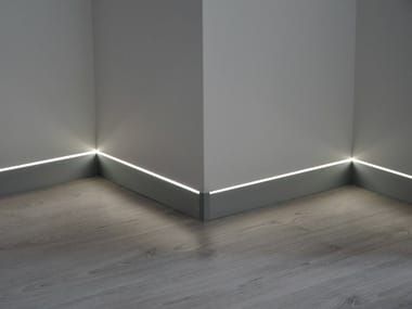 LED Skirting boards | Archiproducts Skirting Board Ideas, Linear Lighting Design, Metal Skirt, Small Kitchen Lighting, Vintage Bathroom Lighting, Floor Skirting, Lighting Updates, Mid Century Modern Lighting, Kitchen Island Lighting Pendant