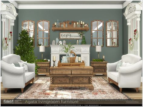 Sims 4 Farmhouse Decor Cc, Sims 4 Cc Farmhouse Living Room, Farmhouse Living Room Sims 4, Sims 4 Farmhouse Living Room, Sims 4 Cc Farmhouse Furniture, Sims 4 Cc Farmhouse Decor, Sims4 Farmhouse, Sims 4 Cc Farmhouse, Sims 4 Farmhouse