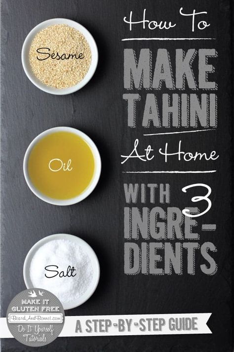 How To Make Tahini {Beard and Bonnet} #glutenfree #vegan #tutorial Make Tahini, How To Make Tahini, Arabisk Mad, Inspired Taste, Tahini Recipe, Think Food, Tapenade, Tahini, Dijon