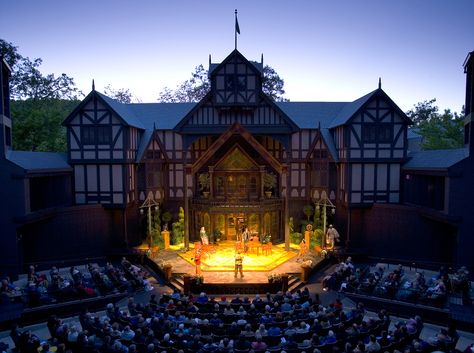 Oregon Shakespeare Festival Elizabethan Stage...one of my favorite spots I've ever been!!! Elizabethan Theatre, Ashland Oregon, Shakespeare Festival, Beautiful Oregon, Travel Oregon, Grants Pass, Outdoor Theater, College Town, Southern Oregon