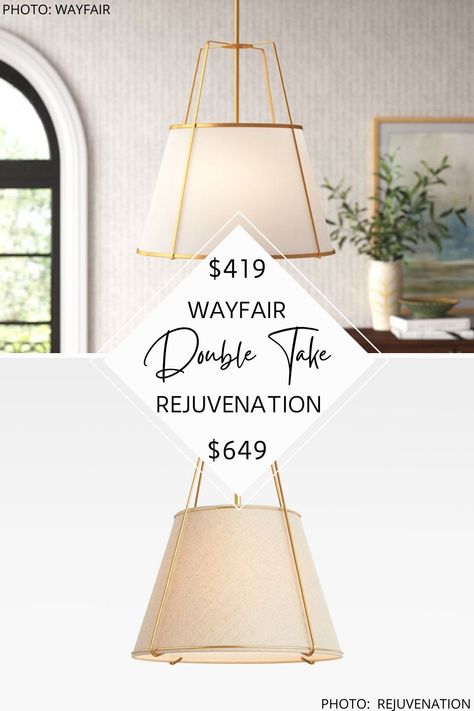 Did you just look up “pendant lighting over kitchen island”? If so, you’ve come to the right place. My Rejuvenation pendant dupe will save you over $200 per pendant light and will give you the Rejuvenation look for less. If you love the Rejuvenation conical drum pendant, you have to see my copycat. #inspo #knockoff #decor #dining Conical Drum Pendant Kitchen, Pendant Lights 2022, Pendant Light With Shade, Conical Pendant Lights Over Kitchen Island, Rejuvenation Conical Drum Pendant, Pendant For Kitchen Island, Large Kitchen Pendants Over Island, Pendant Lights Over Kitchen Island Two, Pendant Lighting Over Kitchen Table