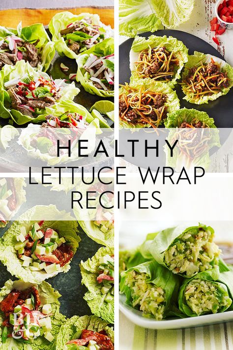 Looking for a low-carb appetizer or a healthy, light meal? Try a lettuce wrap! Whether you choose Asian lettuce wraps or a chicken wrap recipe, you'll want to make these wraps for lunch tomorrow too. #recipes #healthyrecipes #lettucewraps #healthylettucewraprecipes #bhg Chicken And Rice Lettuce Wraps, Recipes For Lettuce Wraps, Lettuce Wraps Appetizer, Meal Prep Lettuce Wraps, Lettuce Wrap Recipes Chicken, Salad Wraps Lettuce, Mediterranean Lettuce Wraps, Easy Chicken Lettuce Wraps Simple, Best Lettuce Wraps