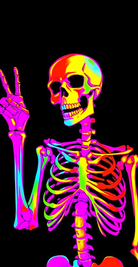 Neon Desktop Wallpaper Hd 1080p, Halloween Wallpaper Cute, Iphone Wallpaper Classy, Canvas Drawings, Phone Ideas, Skeleton Art, Halloween Wallpaper Iphone, Canvas Painting Designs, Chalk Drawings