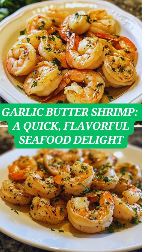 Quick and easy garlic butter shrimp that’s bursting with flavor! Juicy shrimp cooked in a rich, garlicky butter sauce with a touch of lemon and fresh parsley. Perfect for weeknight dinners, this 20-minute dish pairs wonderfully with pasta, rice, or crusty bread. A simple, delicious seafood recipe that’s sure to be a crowd-pleaser! Garlic Butter Baked Shrimp, Cajun Garlic Butter Shrimp, Cooked Shrimp Recipes Frozen, Easy Garlic Butter Shrimp, Butter Garlic Shrimp, Easy Shrimp Recipes, Easy Garlic Butter, Cooked Shrimp Recipes, Buttered Shrimp Recipe