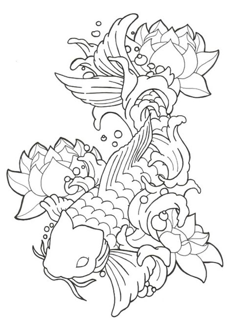 25 Interesting Koi Fish Coloring Pages For Your Toddlers Koi Fish Colors, 27 Tattoo, Fish Coloring, Koi Fish Drawing, Fish Coloring Page, Koi Art, Koi Tattoo, Koi Fish Tattoo, Easy Coloring