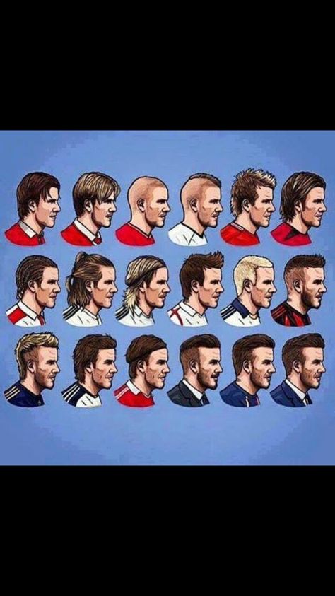 David Beckham Hair Styles through the years David Beckham Mohawk, David Beckham Hair, David Beckham Haircut, Beckham Haircut, David Beckham Hairstyle, Beckham Hair, Beckham Style, Men Hair, Hair St