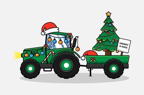 Tractor Christmas Card, Tractor Christmas Picture, Creative Ugly Christmas Sweater, Tractor Drawing, Christmas Tractor, Christmas Birthday Cards, Tractor Art, Xmas Drawing, Boys Christmas Shirt