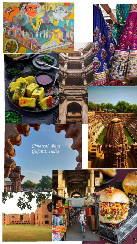 Gujarat Aesthetic, Front Page Design, Aesthetic Captions, Instagram Collage, Travel Inspiration Destinations, Creative Instagram Stories, Page Design, Travel Inspiration, Instagram Story