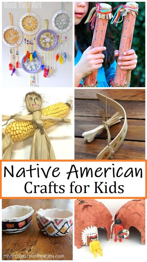 Native American Crafts for Kids | There's Just One Mommy Toddler Native American Crafts, Southwest Native American Projects, Indian Headband Craft Kids, Native American Kids Crafts, Pilgrim And Indian Crafts For Kids, Native American Art Projects For Kids, Native American Heritage Month For Kids, Native American Crafts Preschool, Indigenous Crafts For Kids