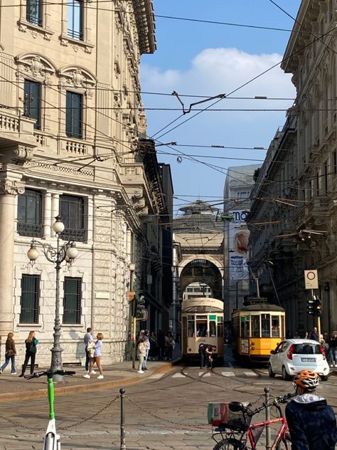 #milano #italy #city #oldbuilding #aesthetic #train Buildings Aesthetic, Aesthetic Train, Train Aesthetic, Italy City, Building Aesthetic, Milano Italy, Old Building, Dream Vacation, Dream Vacations