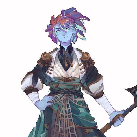 Coastal Druid Dnd, Dnd Ocean Character, Dnd Character Species, Dnd Sharkfolk, Ocean Character Design Male, Urchin Character Design, Dnd Triton Character Design, Dnd Simic Hybrid, Underwater Character Design