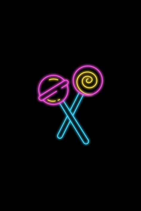 Neon Widgets Black Background, Neon Signs Black Background, Neon And Black Aesthetic, Black Aesthetic Neon, Candy Shop Aesthetic, Candy Logo Design, Neon Widgets, Cozy Lights, Neon Candy