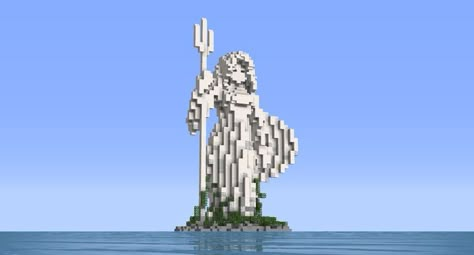 Statues Minecraft, Minecraft Temple, Minecraft Underwater, Minecraft Statues, Rumah Minecraft Sederhana, Minecraft Structures, Minecraft House Plans, Bangunan Minecraft, Diy Minecraft