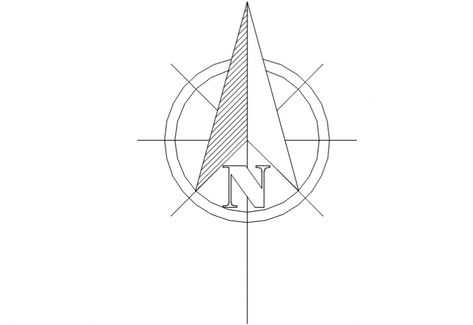 North Sign Architecture, North Arrow Architecture, North Symbol, North Arrow, Drawing Details, Cosmos Space, Landscape Architecture Drawing, Drawing Block, Autocad Drawing