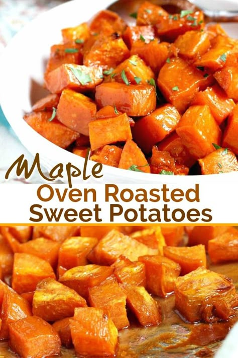 Thanksgiving Diner, Fructose Intolerance, Sweet Potato Oven, Tartiflette Recipe, Sweet Potato Recipes Roasted, Oven Roasted Sweet Potatoes, Veggies Recipes, Vegetable Snacks, Dish Ideas