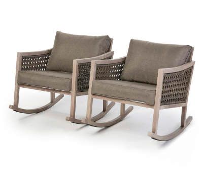 Patio Conversation Sets Under $500 | Big Lots Front Porch Seating, Wicker Rocker, Patio Seating Sets, Patio Loveseat, Porch Furniture, Earthy Brown, Patio Sofa, Big Lots, Patio Seating