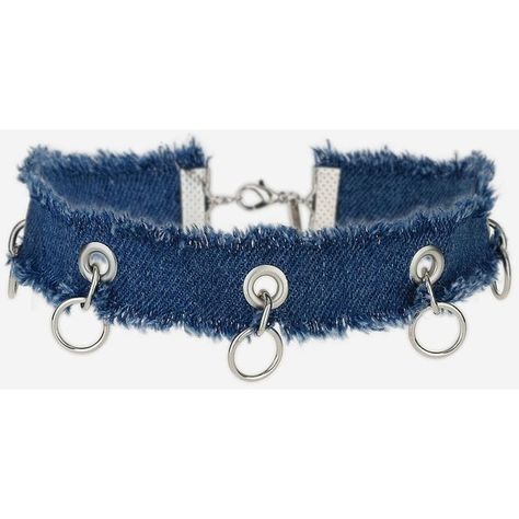 Topshop Denim Loop Choker Necklace ($19) ❤ liked on Polyvore featuring jewelry, necklaces, blue, blue choker necklace, loop necklace, choker necklace, denim necklace and blue jewelry Denim Choker, Blue Choker Necklace, Blue Choker, Denim Jewelry, Chanel Deauville Tote Bag, Jewelry Choker, Funky Fashion, Fashion Outlet, Blue Jewelry