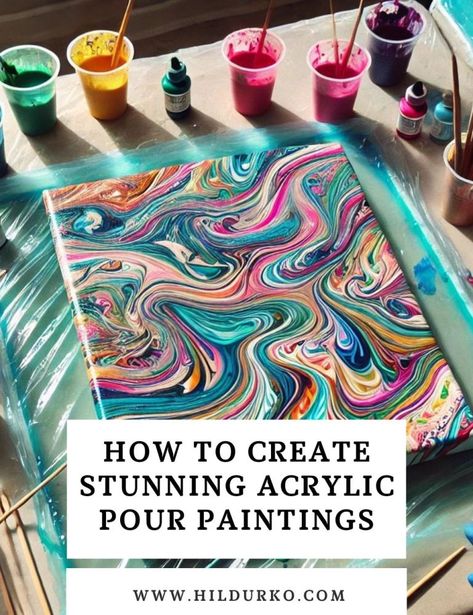 How to Create Stunning Acrylic Pour Paintings: A Beginner’s Guide - Colorful Conversations: HildurKO's Visual Journal How To Pour Acrylic Paint, How To Mix Acrylic Paint Colors, Paint Pouring For Beginners, Pour Painting Ideas, Paint Pouring Techniques, Pour Paintings, Painted Post, Paint Tips, Pour Paint