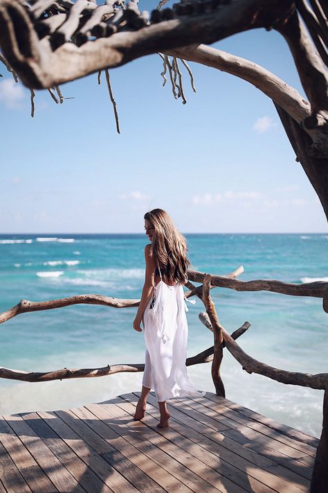 Caitlin Covington, Southern Curls And Pearls, Getaway Dress, Marysia Swim, Spring Getaway, By The Ocean, Tulum Mexico, Beach Look, Mexico Travel