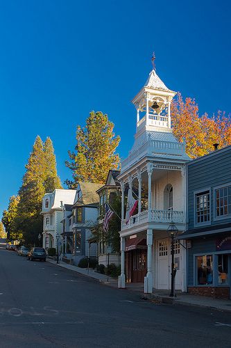 Shops on Commercial St., Nevada City, CA | Anthony Dunn | Flickr Nevada City California, California Christmas, Small Town America, Nevada Mountains, Secret Place, Main Street Usa, Grass Valley, Nevada City, California Dreamin'