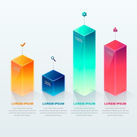 3d Infographic Design, Bar Chart Design, Bar Graph Design, Eco Friendly Logo Design, 3d Infographic, Data Vizualisation, Colorful Template, Best Presentation Templates, Infographic Business