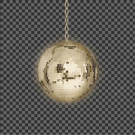 Gold Disco Ball, Disco Ball Png, Lights Png, Photobooth Template, Gold Clipart, Rose Gold Circle, Game Wallpaper Iphone, Ball Png, Gold Banner