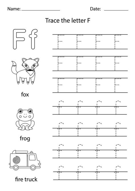 Learning English alphabet for kids. Letter F. Letter F Tracing Worksheets, F Worksheet, English Alphabet For Kids, Tracing Alphabet, F Letter, Kids Alphabet, Alphabet Worksheets Kindergarten, Work Sheet, Worksheets Kindergarten