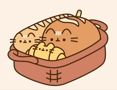 Cat Loaf Drawing, Pusheen Bread, Pusheen Croissant, Cute Pusheen Drawings, Pusheen Food, Pusheen Ramen, Bread Cat, Pusheen The Cat Stickers, Pusheen Stickers