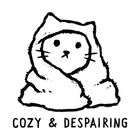 Cozy Tattoo, 심플한 그림, Cute Doodle Art, Mini Drawings, Cute Easy Drawings, Simple Doodles, Doodle Drawings, Cat Drawing, Cute Doodles