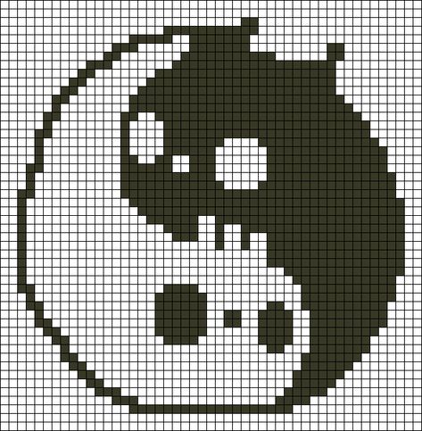 Cat Yin Yang, Paper Weaving, Minecraft Ideas, Crochet Tapestry, Alpha Pattern, Ying Yang, Alpha Patterns, Filet Crochet, Friendship Bracelet Patterns