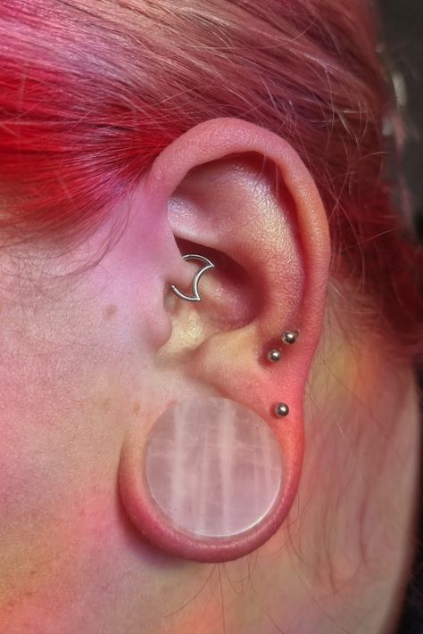 Moon Daith Piercing, Daith Piercing, Piercing Ideas, Tattoos And Piercings, Piercings, Jewelry Box, Moon, Tattoos