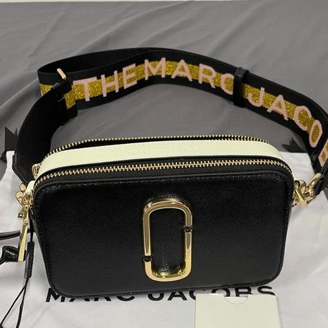 Marc Jacobs Black Crossbody bag yellow shoulder strap Black Crossbody Bag, Webbing Strap, Jacob Black, Marc Jacobs Bag, Black Crossbody, Black And Yellow, Black Cross Body Bag, Black N Yellow, Marc Jacobs