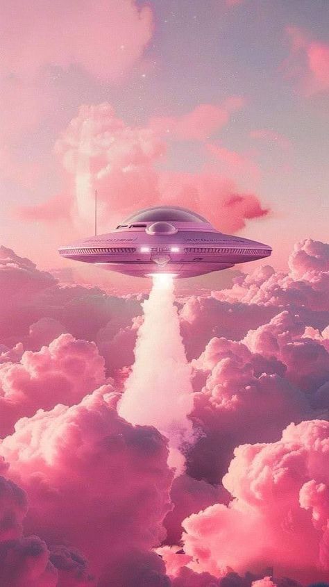 Soft Universe Aesthetic, Pink Saturn Wallpaper, Pink Planets Aesthetic, Pastel Screensaver, Cute Space Wallpapers, Pink Alien Aesthetic, Pink Lofi Aesthetic, Pink Spaceship, Spaceship Wallpaper