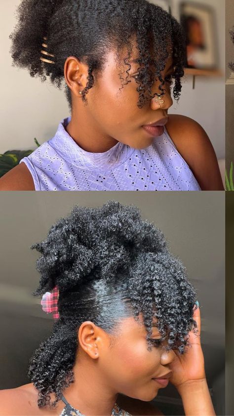 Ways To Wear Claw Clips, Natural Hair Packing Styles, Claw Clip Hairstyles Black Women, Claw Clip Natural Hair, 4c Styles, Afro Ideas, Elegant Buns, Ways To Style Your Hair, Hair Growth Regimen