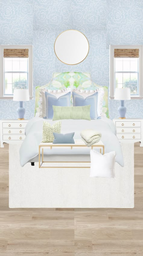 Blue White Room, Blue Themed Bedroom, Blue Dorm, Parents Room, College Dorm Room Decor, College Apartment Decor, Dorm Room Inspiration, College Room, Themed Bedroom