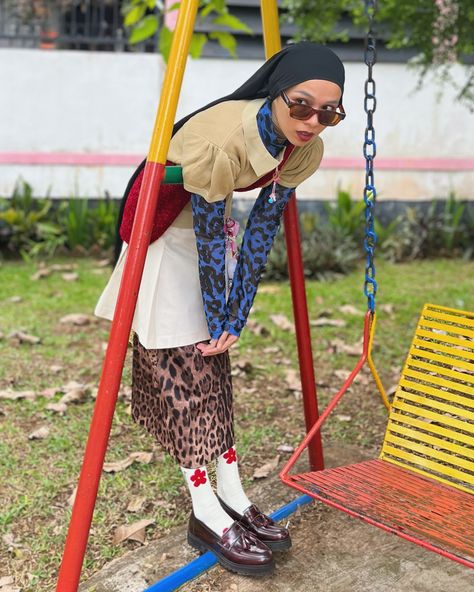 FRIYAY! let’s have a playdate 🛝🪁🛼 outfit deetz top knit —— @_gurlsclub inner mesh top —— @dibbaofficial leopard skirt —— thrifted mini skirt —— @dickies_indo shoes —— @nappamilano socks —— @mildnessofficial #playdateoutfit #kidscore #kidsaesthetics #layeringclothing #outfitrepeater #funoutfit #leopardskirt Leopard Skirt, Mesh Top, Mini Skirt, Cool Outfits, Mini Skirts, Socks, Mesh, Skirt, Let It Be