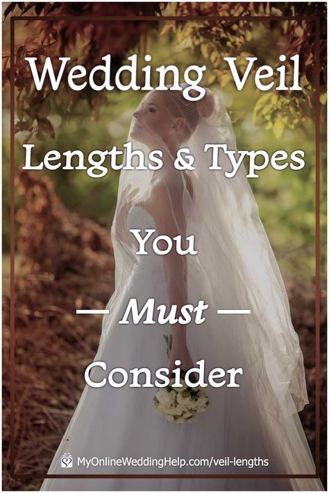 Wedding veil lengths and types are many. And the right combination of features can instantly complete your bridal look ... this guide will help you decide what wedding veil will look best on you with your wedding dress. #WeddingVeil #WeddingPlanningIdeas Different Types Of Wedding Veils, Double Veil Hairstyles, Royal Length Wedding Veil, Veil For Lace Wedding Dress, Bridal Veil Styles, Strapless Wedding Dress With Veil, Types Of Veils Wedding, Bridal Hair For Veil, Vails Wedding Hair Down