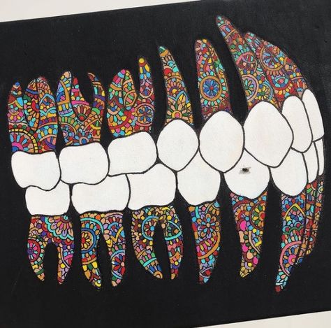 Dental Art Creative, Dentistry Art Painting, Dental Painting, Dental Wall Art, Dentist Art, Dental Office Design Interiors, Teeth Art, Dental Office Decor, Dental Technician