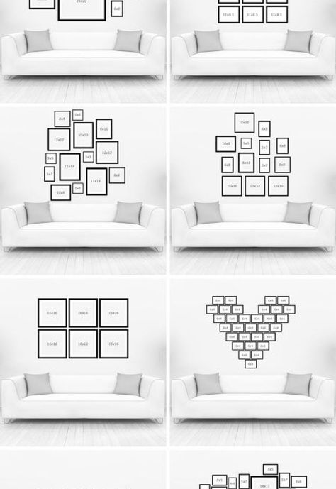 Mix Tile Photo Wall Ideas, Small Craft Room Ideas, Adventure Wall Decor, Photowall Ideas, Small Gallery Wall, Photo Wall Display, Living Room Wall Designs, Photo Walls, Diy Wand