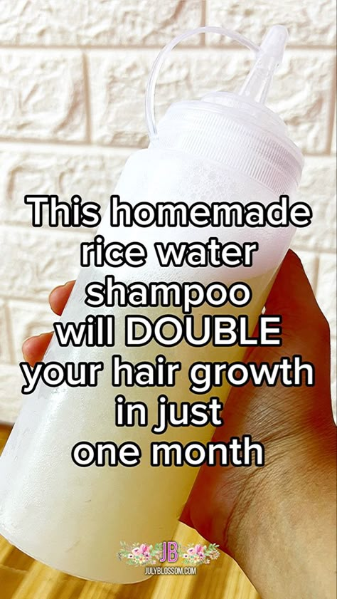 Rice Water Shampoo, Quick Hair Growth, Hair Growth Tonic, Healthy Natural Hair Growth, Shampoo Recipe, Hair Growing Tips, Homemade Hair Products, Rice Water, Hair Growing