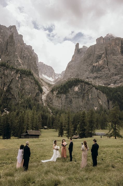 Stunning Spring Elopement in the Dolomites| Italy Dolomites Wedding Photography, Spring Elopement Ideas, Elope Dolomites, Europe Elopement Destinations, Italy Elopement Photography, Eloping In Italy, Small Italian Wedding, Wedding Dolomites, Norway Elopement