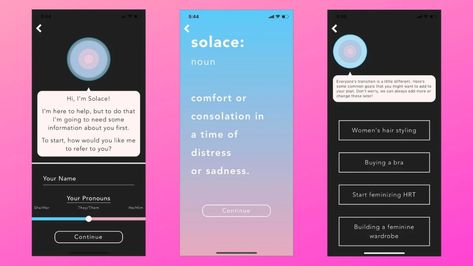 Solace is a one-stop resource for people who know that they're trans but don't know where to start. Trans Apps, Voice Training, Voice App, Trans Boys, Will Solace, Trans People, Character Sheets, Family Planning, Name Change