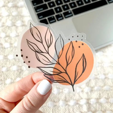 High-quality stickers! Sticker Design Inspiration, Bullet Journal Art, Pink Leaves, Clear Stickers, Water Bottle Stickers, Cool Stickers, Diy Stickers, Aesthetic Stickers, Art Journal Inspiration