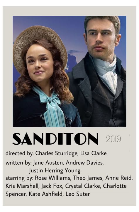 Sanditon Poster, Regency Era Movies, Theo James Movies, Sanditon Aesthetic, Sanditon Quotes, Must Watch Netflix Movies, Kris Marshall, Teen Romance Movies, James Movie